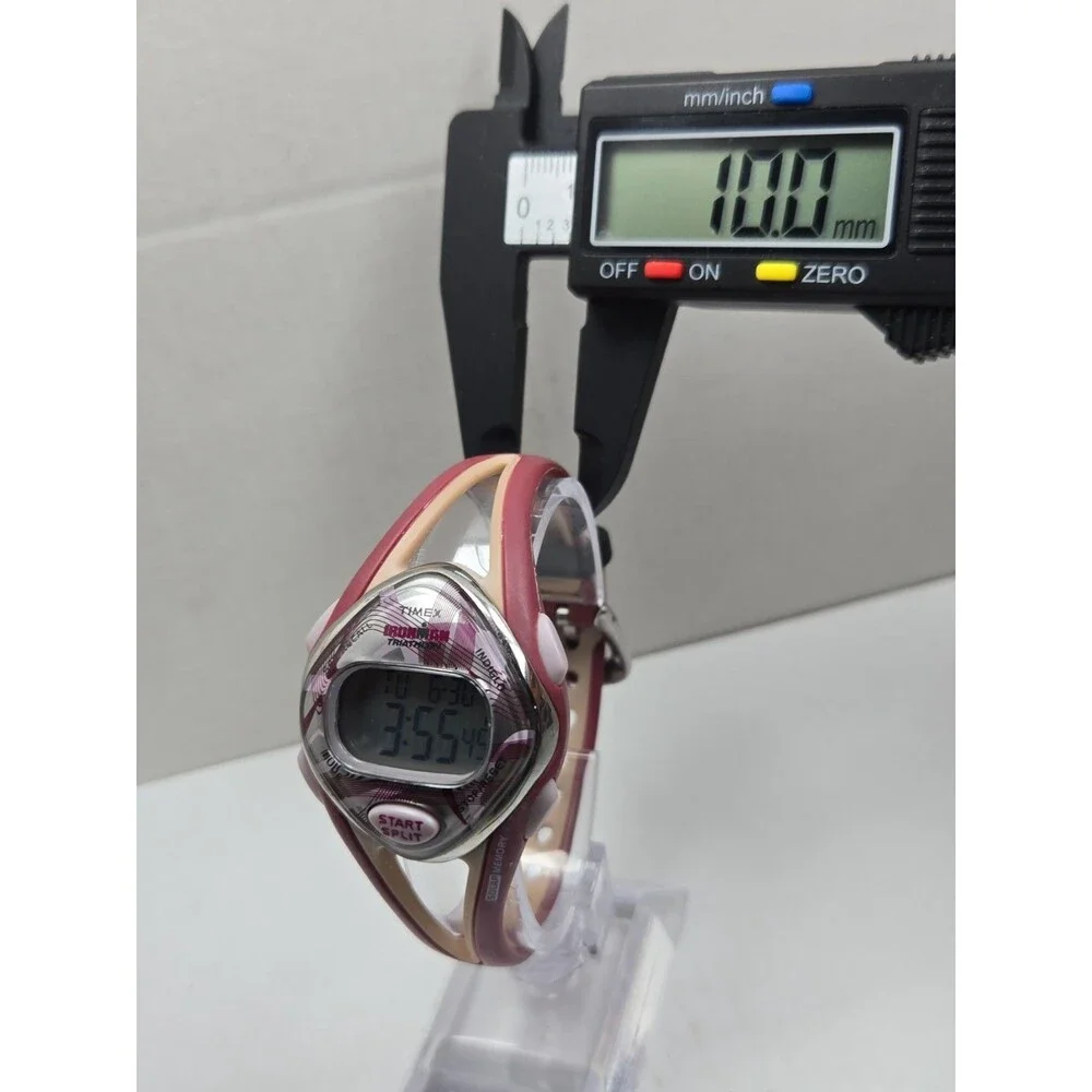 Timex Ironman Triathlon 50Lap Mauve Pink WR100 Digital Watch New Battery - Read